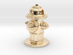 Fire Hydrant  in 14k Gold Plated Brass
