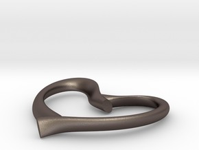 Valentine's Day in Polished Bronzed Silver Steel: Large