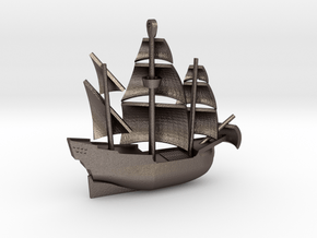 Galleon Small (Nov 1) in Polished Bronzed Silver Steel