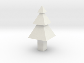 Christmas Tree Ornament in White Natural Versatile Plastic