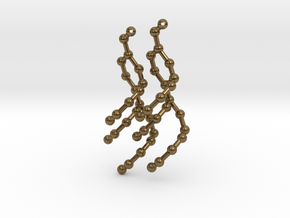 Food Diagram earrings in Natural Bronze