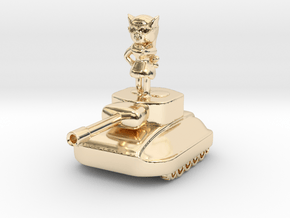 Fiura The Tank Girl Figurine #1 in 14k Gold Plated Brass