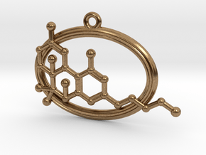 THC Molecule in Natural Brass