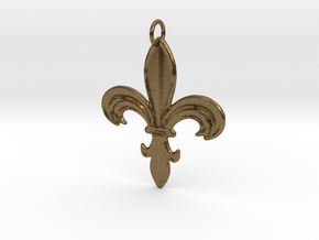 Heraldik Lilie 1 in Natural Bronze