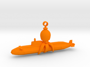 Octocopter: Super Sub Squid Escape in Orange Processed Versatile Plastic