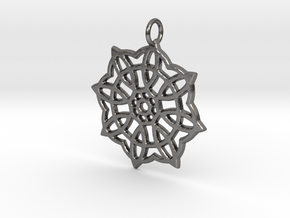 Celtic Pendant #1 in Polished Nickel Steel