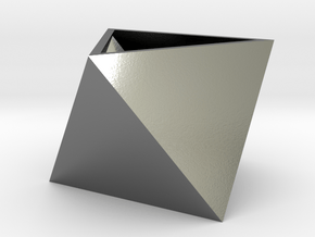 Triangular seedling planter in Polished Silver