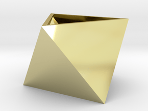 Triangular seedling planter in 18k Gold Plated Brass