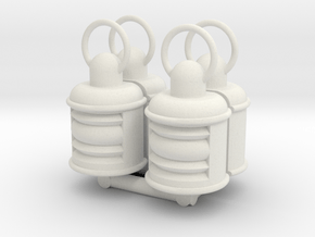 Lamp 4 pcs. in White Natural Versatile Plastic