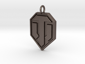 World of tanks pendant in Polished Bronzed Silver Steel