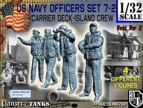 1-32 USN Officers Carrier Island Set7-2 in Tan Fine Detail Plastic