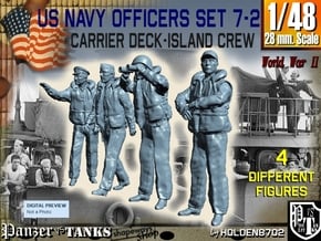 1-48 USN Officers Carrier Island Set7-2 in Tan Fine Detail Plastic