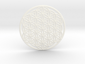 Flower Of Life - Large in White Processed Versatile Plastic