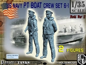 1-35 US Navy PT Boat Crew Set6-1 in Tan Fine Detail Plastic