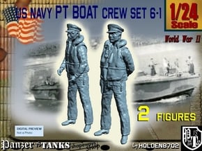 1/24 US Navy PT Boat Crew Set6-1 in White Natural Versatile Plastic