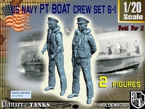 1-20 US Navy PT Boat Crew Set6-1 in White Natural Versatile Plastic