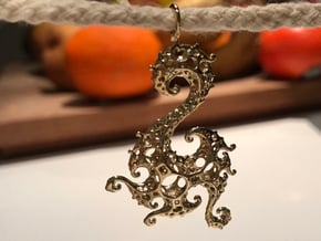 Klein Dragon Pendant in Polished Brass