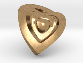 Heart- charm in Natural Brass