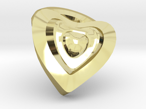 Heart- charm in 18k Gold Plated Brass