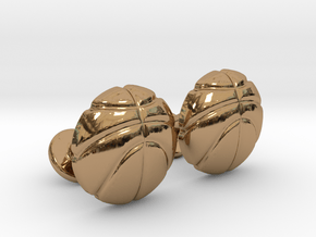 Basketball CuffLinks in Polished Brass