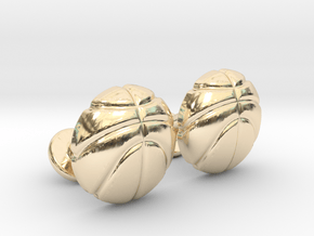 Basketball CuffLinks in 14k Gold Plated Brass