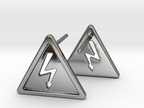 High Voltage Earrings in Polished Silver