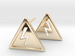 High Voltage Earrings in 14k Gold Plated Brass