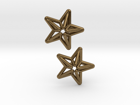 Star Cufflink in Natural Bronze