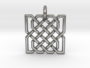 Two Hearts in Celtic Knot in Natural Silver