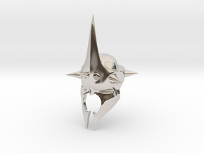 Witchking of Angmar Helmet  in Rhodium Plated Brass