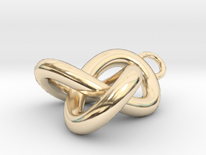 Trefoil Knot Pedant in 14k Gold Plated Brass
