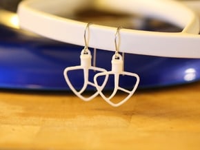 Kitchenaid-Style Mixer Earrings in White Processed Versatile Plastic