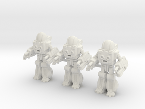 Autobot Exosuit Squad of 3, 35mm miniatures in White Natural Versatile Plastic