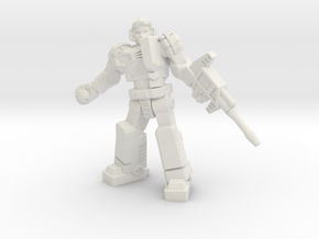 Diaclone Grenadier, 35mm Mini in White Natural Versatile Plastic