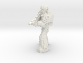 Diaclone Special Weapons Trooper, 35mm mini in White Natural Versatile Plastic