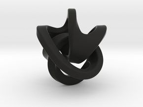 Soliton Pendant in Black Natural Versatile Plastic: Medium