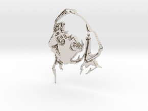 Mops Head in Rhodium Plated Brass