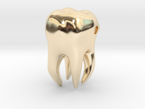 Wisdom Tooth charm/pendant in 14K Yellow Gold