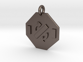 Pendant Faraday's Law in Polished Bronzed Silver Steel