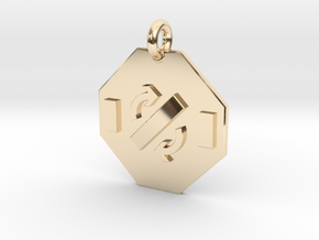 Pendant Faraday's Law in 14k Gold Plated Brass