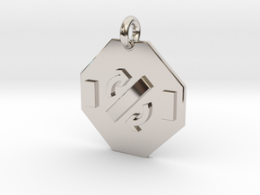 Pendant Faraday's Law in Rhodium Plated Brass