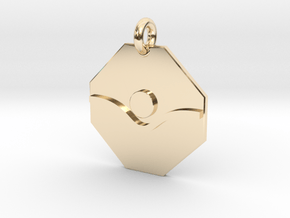 Pendant Einstein Field Equation in 14k Gold Plated Brass