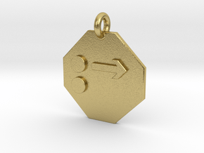 Pendant Newton's First Law in Natural Brass