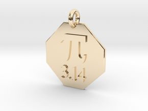 Pendant Pi in 14k Gold Plated Brass