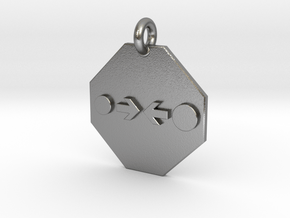 Pendant Newton's Law Of Gravitation in Natural Silver