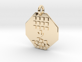 Pendant Entropy in 14k Gold Plated Brass