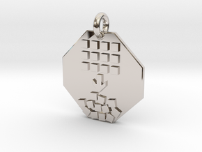 Pendant Entropy in Rhodium Plated Brass
