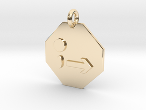 Pendant The Lorentz Factor in 14k Gold Plated Brass