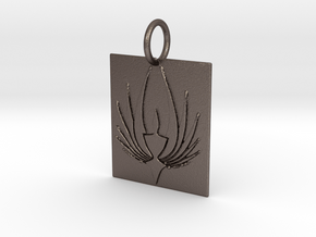 Phoenix Keychain in Polished Bronzed Silver Steel