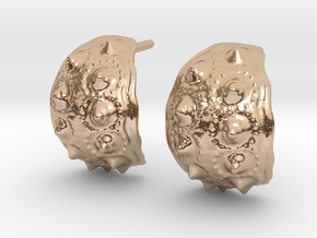 Urchin half hoop earrings  in 14k Rose Gold